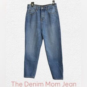 NWT Nasty Gal The Denim Mom Jean Pale Wash Sz 8